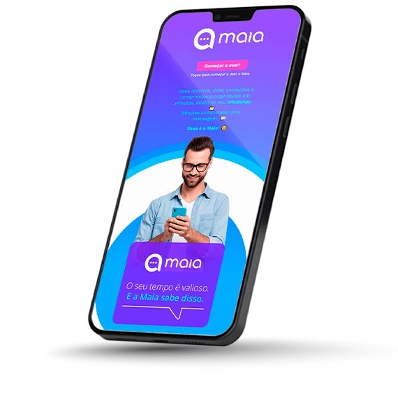 mockup do aplicativo sva produto digital Maia, oferecido pela campsoft