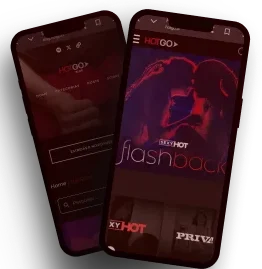 mockup de 2 celulares mostrando acesso simultaneo