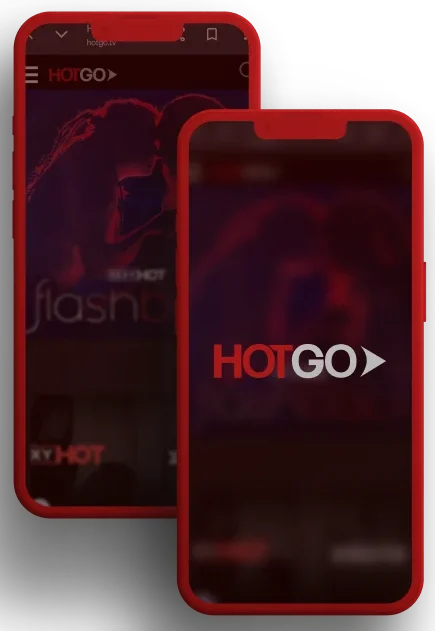 mockup de 2 iphones mostrando a plataforma hotgo